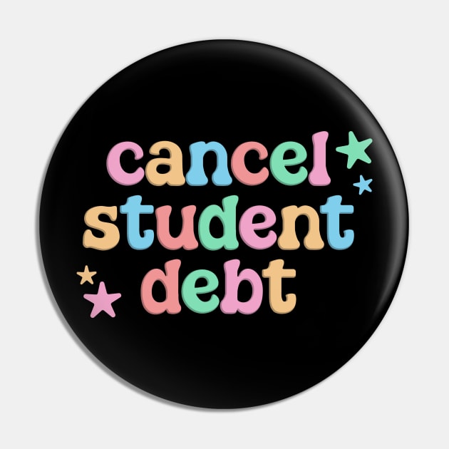 Cancel Student Debt - College Student Pin by Football from the Left