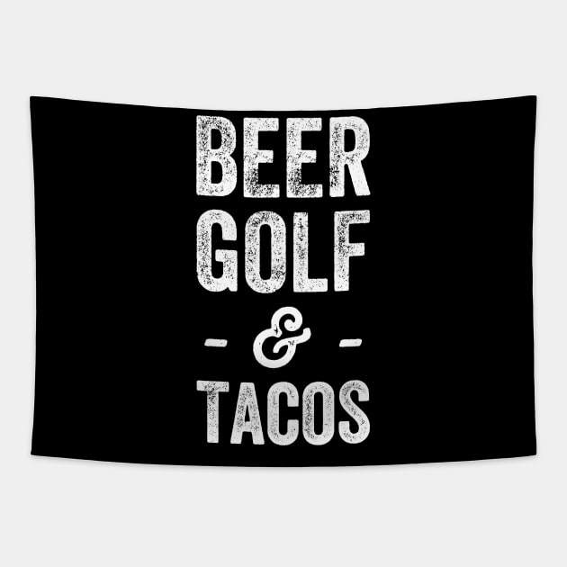 Beer golf and tacos Tapestry by captainmood