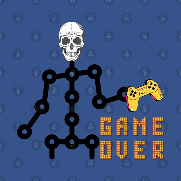 Cool Skeleton Gamer - Your GAME OVER - HALLOWEEN by O.M design