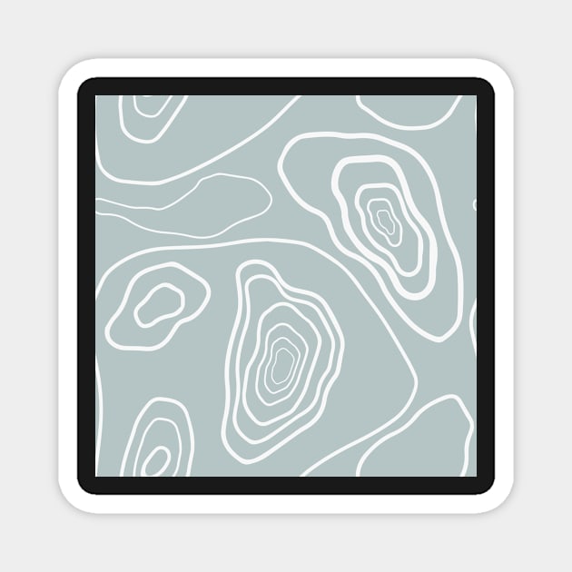 Blue & White Topography Pattern Magnet by StylishTayla
