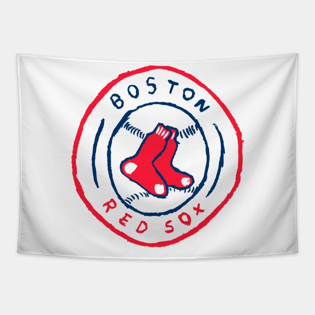 Boston Red Soooox 03 Tapestry by Very Simple Graph