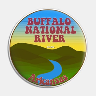 Buffalo National River Design for Stickers, T-Shirts and More Pin