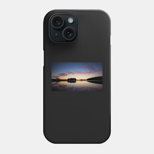 Beautiful clouds and lake landscape after sunset Phone Case