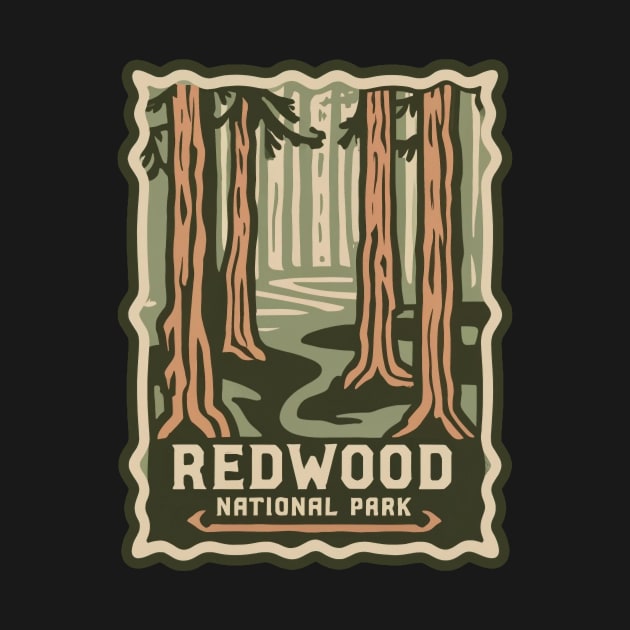 Redwood National Park Travel Sticker by GreenMary Design