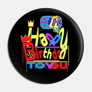 Happy Birthday Alphabet Letter (( K )) Dazzling Creative Design Pin