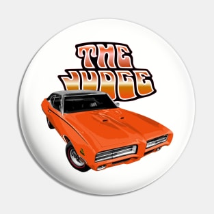 Classic car shirt featuring orange 69 Pontiac GTO Judge Pin