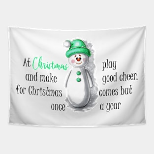 Christmas Snowman Tapestry