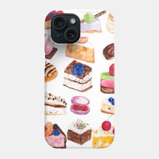 tasty cakes watercolor Phone Case