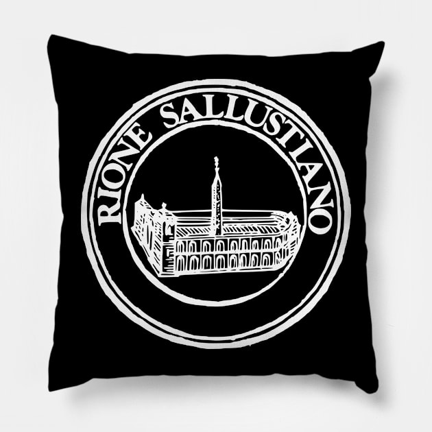 Rione Sallustiano w-text Pillow by NextStop