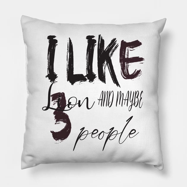 like lion and maybe 3 people Pillow by Morad Rif