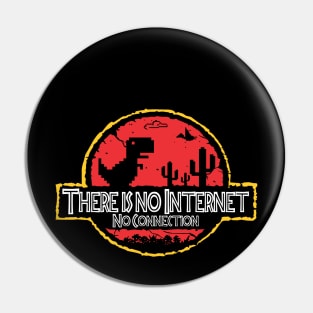 No Internet Connection Dino T rex Chrome Game Pin