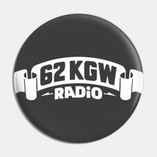 1975 - 62 KGW Radio (White on Asphalt) Pin