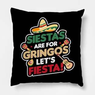 Cinco De Mayo Fiesta Gringos Mexican Guitar Sombrero Mango Pillow