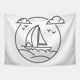 Sail boat Tapestry