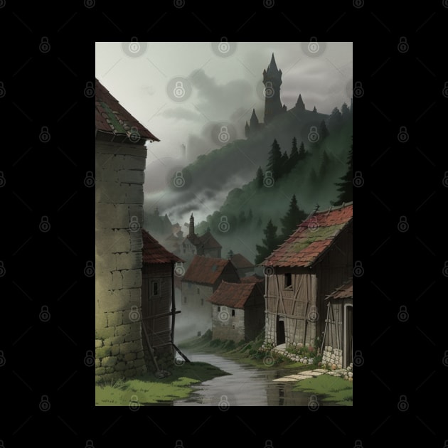 The Village of Barovia - Looming Castle Ravenloft by CursedContent