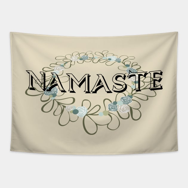 NAMASTE Tapestry by D_AUGUST_ART_53