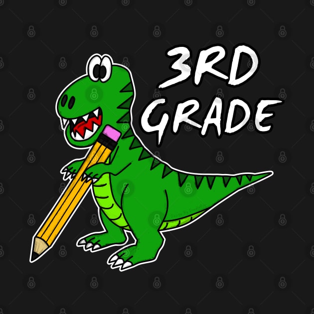 3rd Grade Dinosaur T-Rex Back To School 2022 by doodlerob