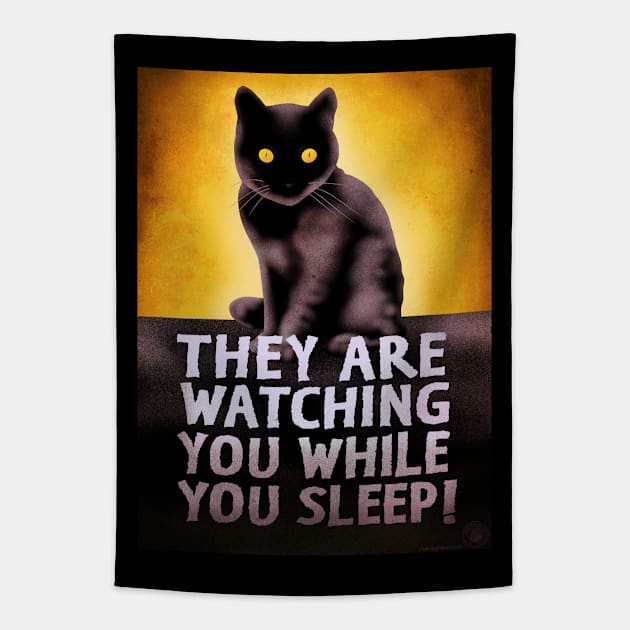 They Are Watching you Tapestry by MunkeeWear