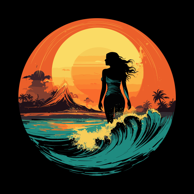 Girls surf better, summer surfing, sunset hunting v5 by H2Ovib3s