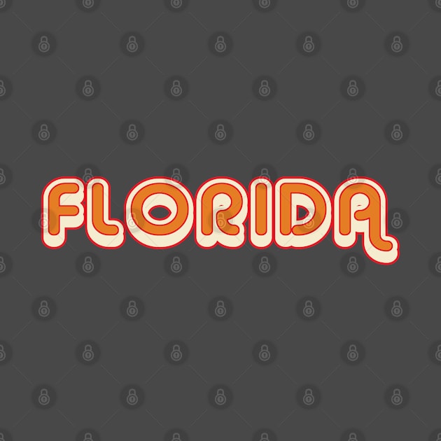 Florida retro 70s vintage graphic with shadow by Webdango