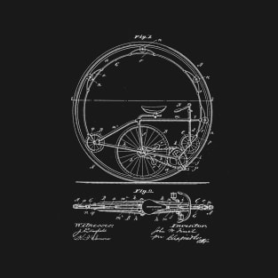 Monocycle Vintage Patent Drawing T-Shirt