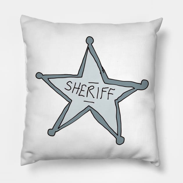 Sheriff badge Pillow by Jonesyinc