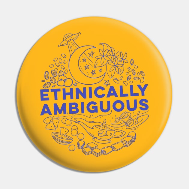 Ethnically Ambiguous Circle Pin by Ethnically Ambiguous