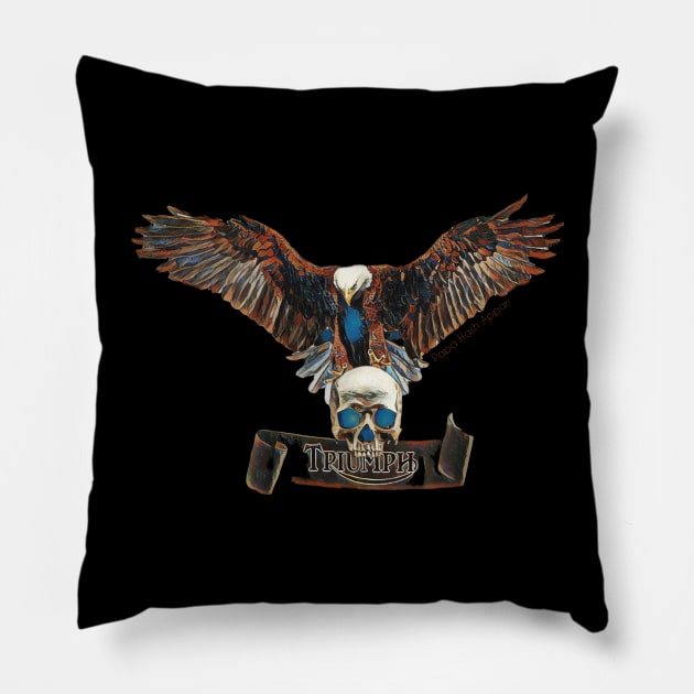 Papa Hash Apparel: Triumph in Death Pillow by Papa Hash's House of Art