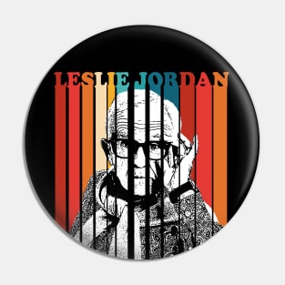 Leslie Jordan Retro Art Pin