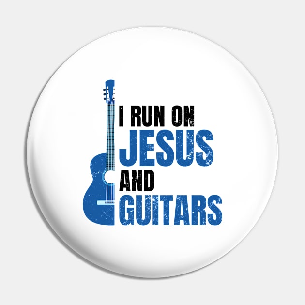 Jesus Guitar Shirt | Run On Guitars Gift Pin by Gawkclothing