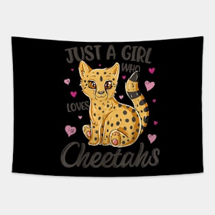 Just A Girl Who Loves Cheetahs African Savanna Zookeeper Tapestry