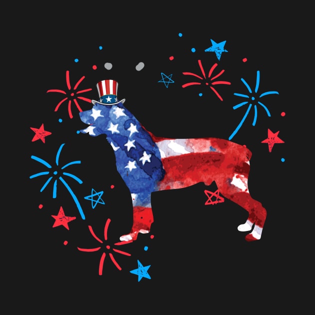 Rottweiler Uncle Sam Hat 4Th Of July by TerronesAdrianer