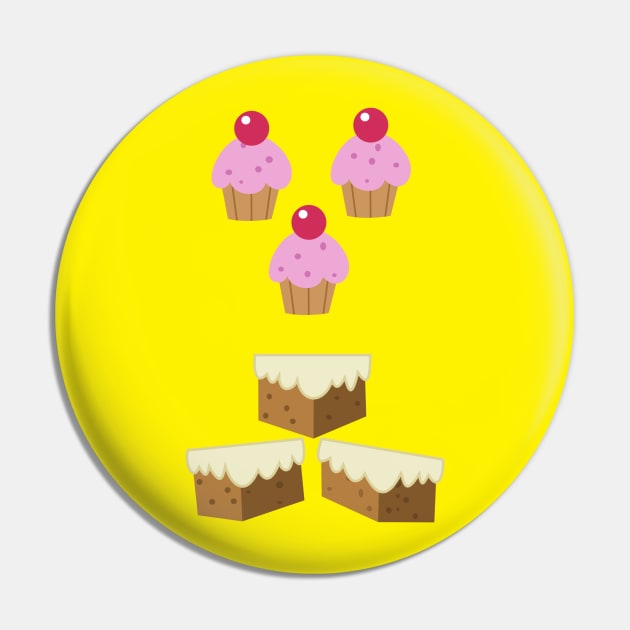 My little Pony - Cup Cake + Carrot Cake Cutie Mark V2 Pin by ariados4711