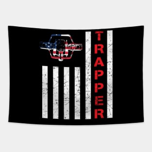 American Flag Trapping For Trappers And Hunters Tapestry