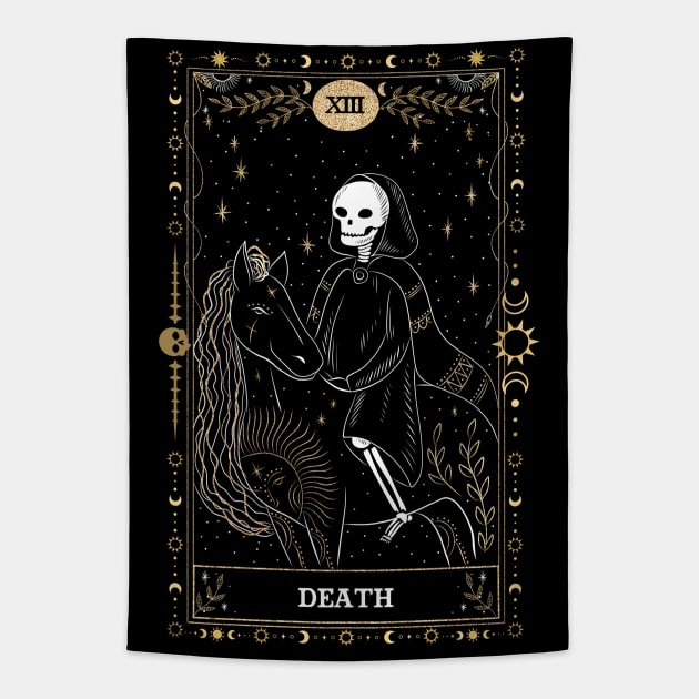 DEATH Tarot Card Tapestry by Free Spirits & Hippies