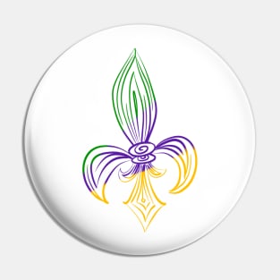 Mardi Gras Fleur de Lis Pin