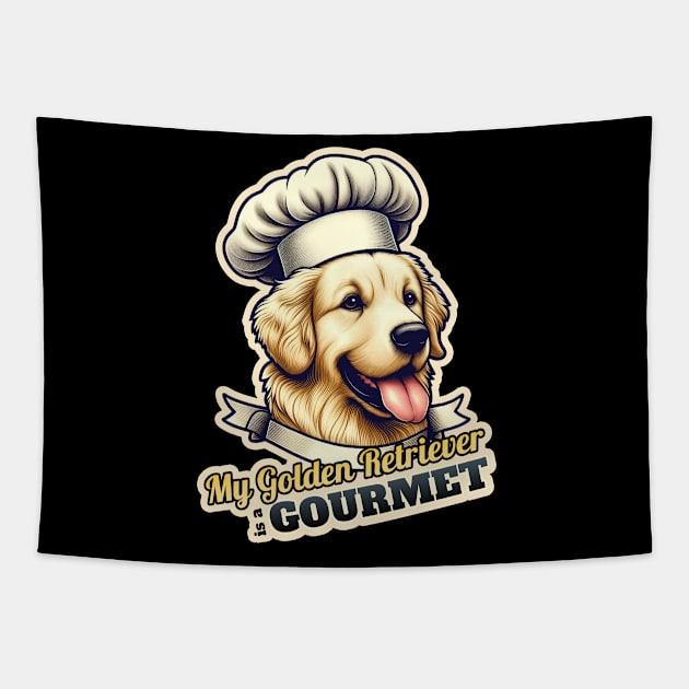 Golden Retriever Chef 3 Tapestry by k9-tee