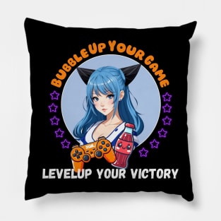 Gamer girl Who loves Soft drinks Pillow