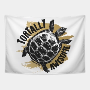 Tortally Awesome, Tortoise Humor © GraphicLoveShop Tapestry