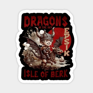 Flying Dragon Viking boy in a Viking Village - It's going to be EPIC! Magnet