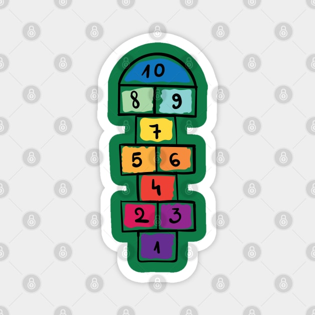 Hopscotch design Magnet by holidaystore