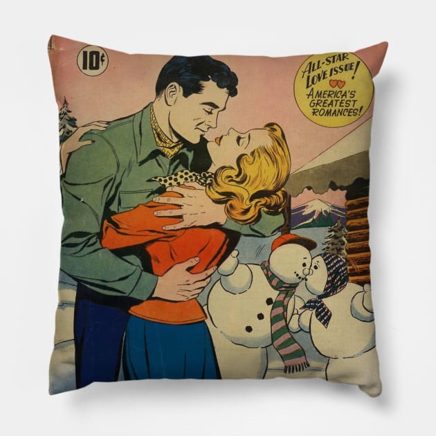 Vintage "Romantic Adventures" Cover Pillow by Slightly Unhinged