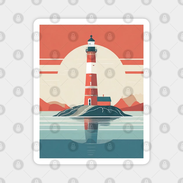 Lighthouse Art Print Magnet by POD24