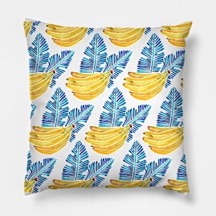 Blue Bananas Pillow