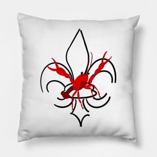 Fleur de lis crawfish Pillow