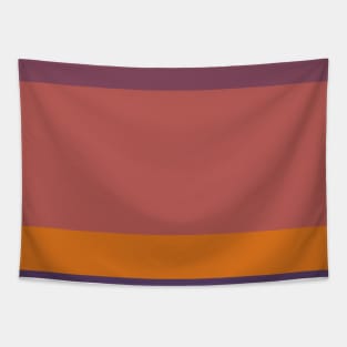 A cool amalgam of Old Heliotrope, Deep Ruby, Giant'S Club, Brownish Orange and Mango stripes. Tapestry