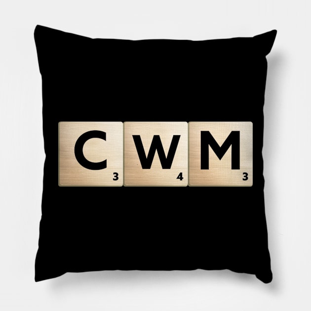 CWM Scrabble Pillow by Scrabble Shirt Bizarre