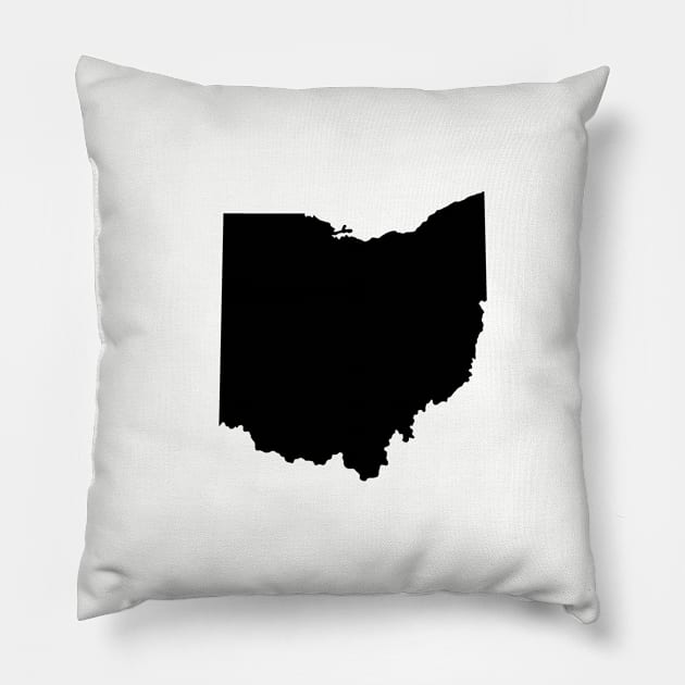 Ohio Black Pillow by AdventureFinder