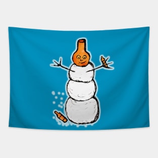 Beer Snowman Tapestry