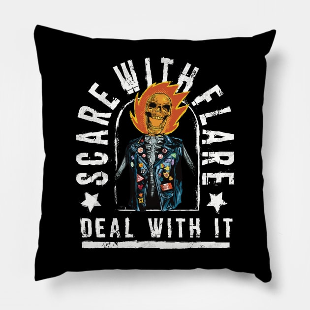 Scare with Flare Pillow by mattfontaine